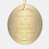 50e Golden Wedding Jubileum op persoonlijke titel Keramisch Ornament (Links)