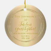 50e Golden Wedding Jubileum op persoonlijke titel Keramisch Ornament (Achterkant)