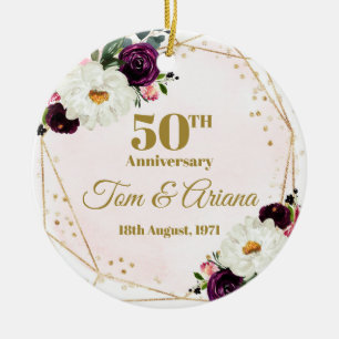 50e Golden Wedding Jubileum Ornament 