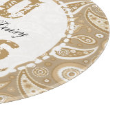 50e Golden Wedding Jubileum Paisley Pattern Snijplank (Hoek)