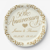 50e Golden Wedding Jubileum Paper Bord (Voorkant)