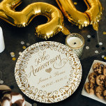 50e Golden Wedding Jubileum Paper Bord<br><div class="desc">Viel in stijl met deze 50e gouden trouwfeestelijke borden. De formulering van de sjabloon is gemakkelijk te personaliseren en je gast zal enthousiast zijn als ze deze geweldige borden van feestjes zien.</div>