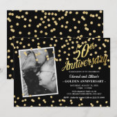 50e Golden Wedding Jubileum Party Kaart (Voorkant / Achterkant)