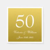 50e Golden Wedding Jubileum Party Servetten (Voorkant)