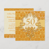 50e Golden Wedding Jubileum party Uitnodiging (Voorkant / Achterkant)