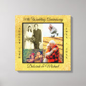 50e Golden Wedding Jubileum Persoonlijke foto Canvas Afdruk (Voorkant)