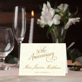 50e Golden Wedding Jubileum Place Cards