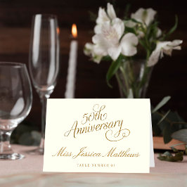 50e Golden Wedding Jubileum Place Cards