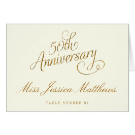 50e Golden Wedding Jubileum Place Cards