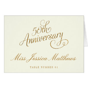 50e Golden Wedding Jubileum Place Cards