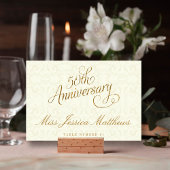50e Golden Wedding Jubileum Place Cards Kaart
