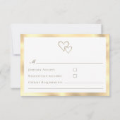 50e Golden Wedding Jubileum-reactiekaart RSVP Kaartje (Achterkant)