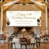 50e Golden Wedding Jubileum Reception Spandoek