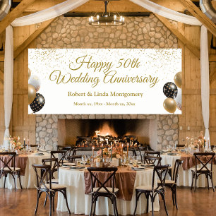 50e Golden Wedding Jubileum Reception Spandoek