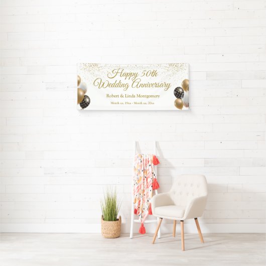 50e Golden Wedding Jubileum Reception Spandoek (Insitu)