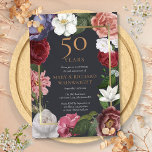 50e Golden Wedding Jubileum Roos Garden Kaart<br><div class="desc">Met decoratieve rozen uit het land die over een faux gouden folie lijst lopen,  dat je persoonlijke gouden trouwtrouwtrouwfeestjes omsluit met de namen van het gelukkige paar in klassieke goudtekst. Ontworpen door: Thisnotme©</div>