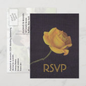 50e Golden Wedding Jubileum Roos RSVP Uitnodiging Briefkaart (Voorkant / Achterkant)