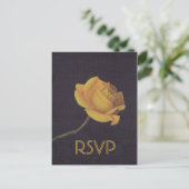 50e Golden Wedding Jubileum Roos RSVP Uitnodiging Briefkaart (Staand voorkant)