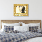 "50e Golden Wedding Jubileum" Rozen Oud goud Canvas Afdruk (Insitu (Slaapkamer))