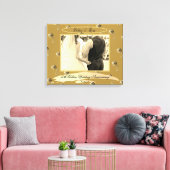 "50e Golden Wedding Jubileum" Rozen Oud goud Canvas Afdruk (Insitu (Woonkamer))