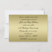 50e Golden Wedding Jubileum RSVP-kaart Kaart (Achterkant)