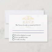 50e Golden Wedding Jubileum RSVP Kaartje (Achterkant)