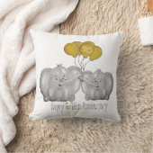 50e Golden Wedding Jubileum schattige olifant Kussen (Deken)