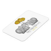 50e Golden Wedding Jubileum schattige olifant Magneet (Linkerzijde)