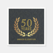 50e Golden Wedding Jubileum  Servetten (Voorkant)
