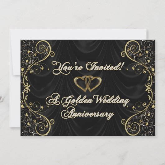 50e Golden Wedding Jubileum Uitnodiging Kaart (Voorkant)