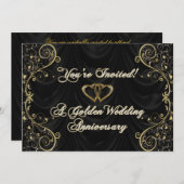 50e Golden Wedding Jubileum Uitnodiging Kaart (Voorkant / Achterkant)