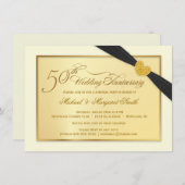 50e Golden Wedding Jubileum Uitnodigingen (Voorkant / Achterkant)