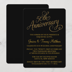 50e Golden Wedding Jubileum Uitnodigingen