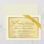 50e Golden Wedding Jubileum Uitnodigingen (Voorkant / Achterkant)