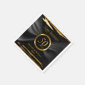 50e Golden Wedding Jubileum | Zebrastrepen Servetten (Hoek)