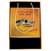 50e ✨💛 Golden Wedding Rings Jubileum Medium Cadeauzakje (Voorkant)