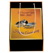 50e ✨💛 Golden Wedding Rings Jubileum Medium Cadeauzakje (Achterkant)