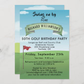 50E GOLFVERJAARDAG MET T-SHIRT KAART (Voorkant / Achterkant)