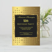 50e goud - Jubileum op de verjaardag Kaart (Staand voorkant)