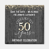 50e gouddag Bewaar de datum Magneet (Voorkant)