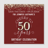 50e gouddag Sparen de Datum Magnet (Voorkant)