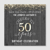 50e gouddag Sparen de Datum Magnet (Voorkant)