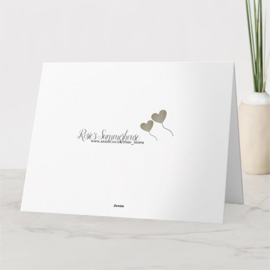 50e gouden Ballon voor weddenschappen Jubileum Kaart (Achterkant)