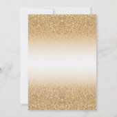 50e gouden bruiloft glitters kader bloemstuk bruil kaart (Achterkant)