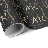 50e gouden bruiloft Jubileum cadeau Cadeaupapier (Rol Hoek)