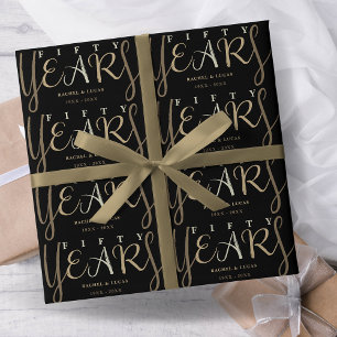 50e gouden bruiloft Jubileum cadeau Cadeaupapier