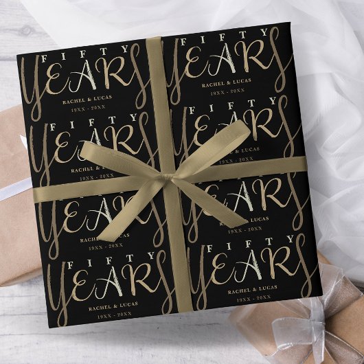 50e gouden bruiloft Jubileum cadeau Cadeaupapier