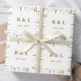 50e gouden bruiloft Jubileum cadeau Cadeaupapier