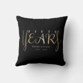 50e gouden bruiloft Jubileum cadeau Kussen (Achterkant)