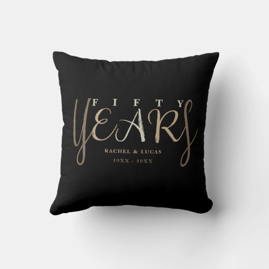 50e gouden bruiloft Jubileum cadeau Kussen (Achterkant)